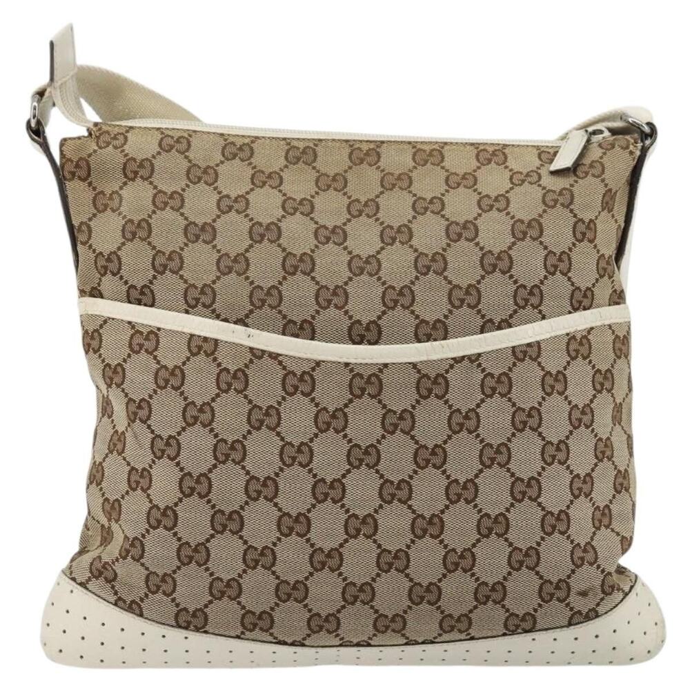 Gucci GG Canvas Shoulder Bag Beige